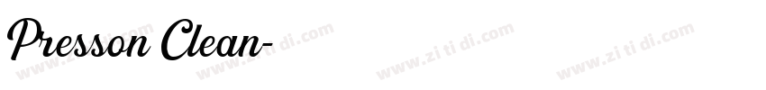 Presson Clean字体转换
